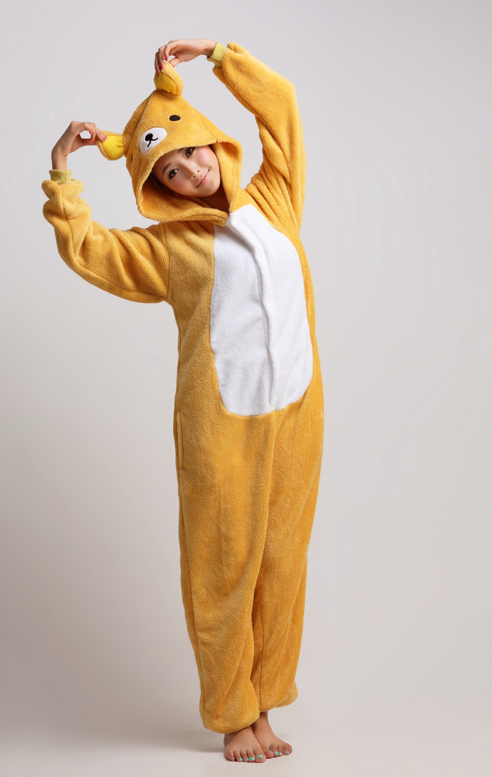 Rilakkuma Bear Character Adult Kigurumi Onesie IMG 9639 http://www.ContactsCow.com IMG 9639 Rilakkuma Bear Character Adult Kigurumi Onesie